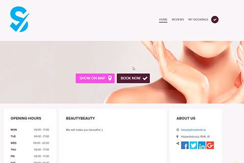 how to set up a booking page